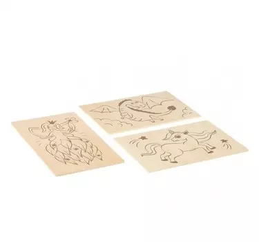 Bondibon Основы для выжигания Волшебный мир 3 шт.