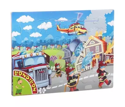 Bondibon Пазл Пожарная служба (35 деталей)