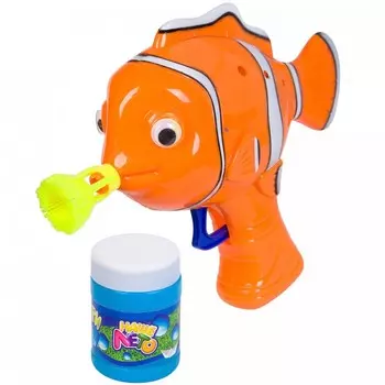 Bondibon Пистолет Рыбка с мыльными пузырями 50 мл