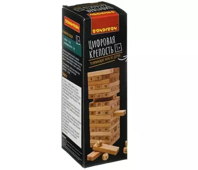 Bondibon Развивающая игра из дерева Игра-балас Цифровая крепость