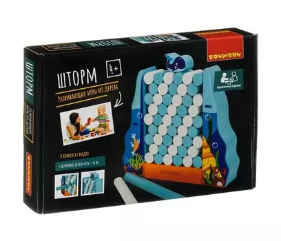 Bondibon Развивающая игра из дерева Игра-балас Шторм