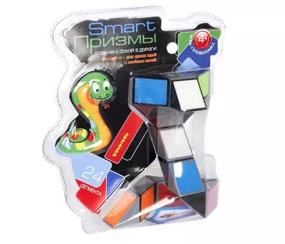 Bondibon Развивающая настольная игра-головоломка Призмы 24 сегмента пёстрая змейка