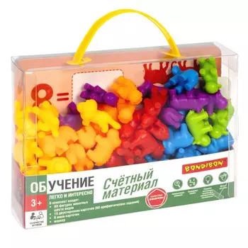 Bondibon Развивающая обучающая игра Счётный материал Животные