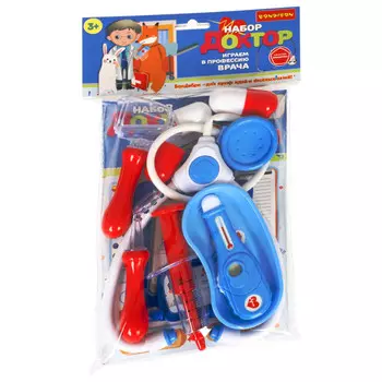 Bondibon Развивающий игровой набор Доктор (11 предметов с лотком)