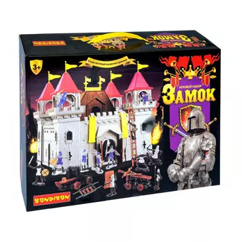 Bondibon Развлекательный игровой набор Волшебный замок дворец с рыцарями и аксессуарами