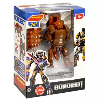 Bondibon Трансформер Bondibot 2 в 1 робот с мечом-динозавр Анкилозавр