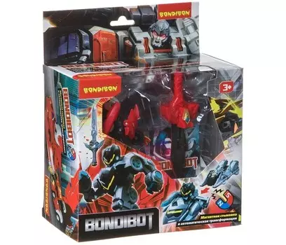 Bondibon Трансформер Bondibot магнитная трансформация пусковым мечом машинок в робота ВВ4610