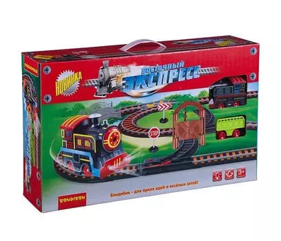 Bondibon Железная дорога Восточный экспресс с одним паровозом и вагоном 258 см