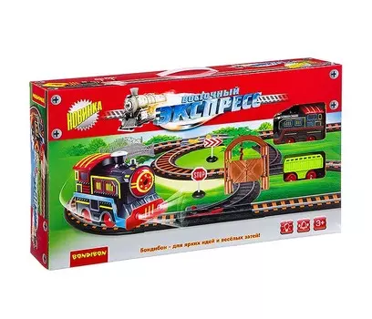 Bondibon Железная дорога Восточный экспресс с одним паровозом и вагоном 392 см