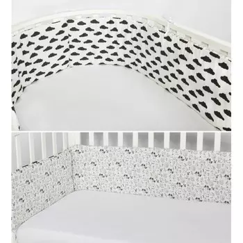 Бортик в кроватку AmaroBaby двухсторонний Лес (4 подушки)