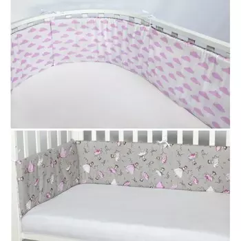 Бортик в кроватку AmaroBaby двухсторонний Мечта (4 подушки)