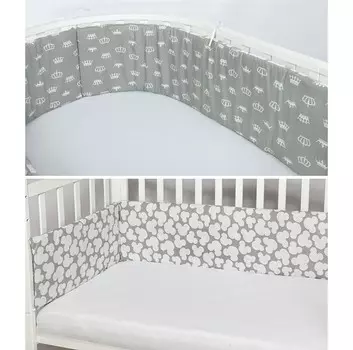 Бортик в кроватку AmaroBaby двухсторонний Мышонок (4 подушки)