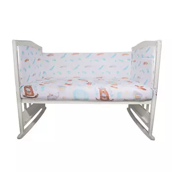 Бортик в кроватку BamBola и простыня на резинке в кроватку