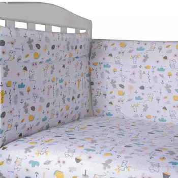 Бортик в кроватку Эдельвейс Природа из 4-х частей