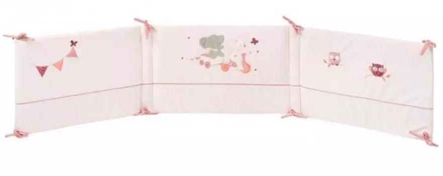 Бортик в кроватку Nattou Adele &amp; Valentine Слоник и Мышка универсальный