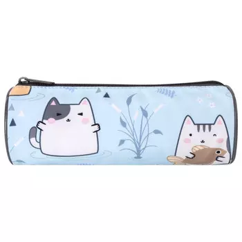 Brauberg Пенал-тубус с эффектом Soft Touch Funny cats 22х8 см