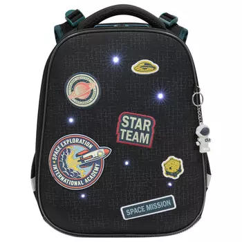 Brauberg Ранец Premium 2 отделения Led лампочки Space mission 38х29х16 см