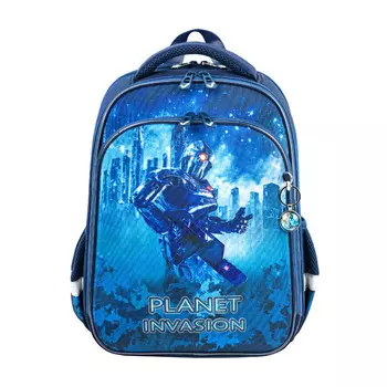 Brauberg Ранец Quadro 3 отделения Planet invasion 37х28х18 см