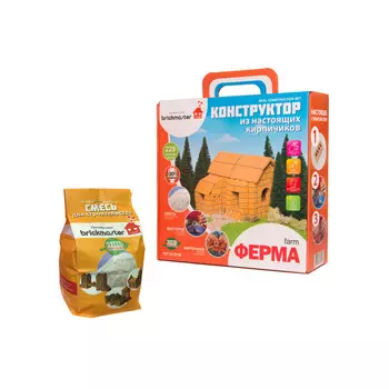 Brickmaster Набор для строительства Конструктор Ферма + Смесь для строительства