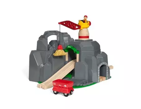 Brio Игровой набор Туннель с подъемным краном