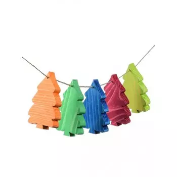 Букарашка Декоративная гирлянда Веселые ёлочки