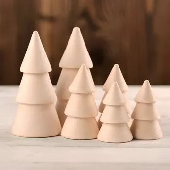 Букарашка Набор ёлочек неокрашенных 6 шт.