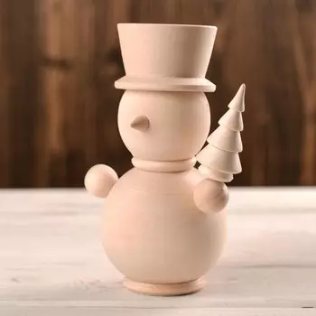 Букарашка Снеговик большой с елкой