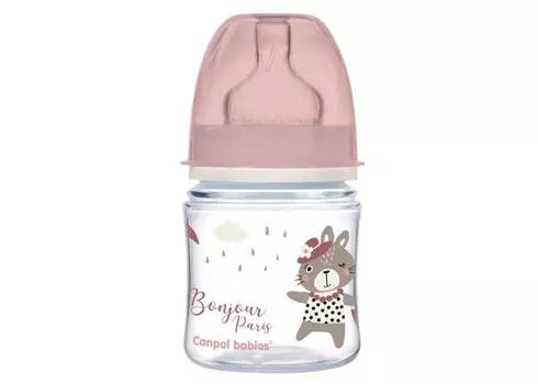 Бутылочка Canpol для кормления Bonjour Paris c широким горлом 120 мл