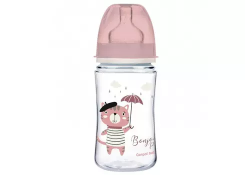 Бутылочка Canpol для кормления Bonjour Paris c широким горлом 240 мл