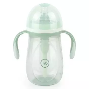 Бутылочка Happy Baby антиколиковая с ручками и силиконовой соской 300 мл