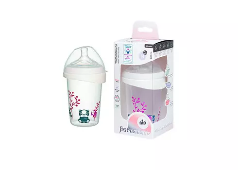 Бутылочка NIP First Moments с широким горлышком, размер отверстия M 270 мл