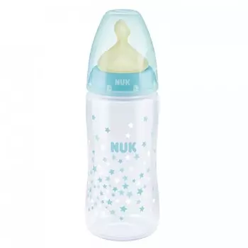 Бутылочка Nuk First Choice Plus Звезды с индикатором температуры 300 мл латексная соска M размер 1