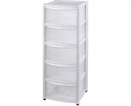 Бытпласт Комод на колесах Амадео (5 ящиков)