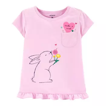 Carter's Футболка для девочки с зайчиком