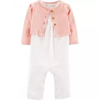 Carter's Комплект для девочки (кардиган, полукомбинезон)