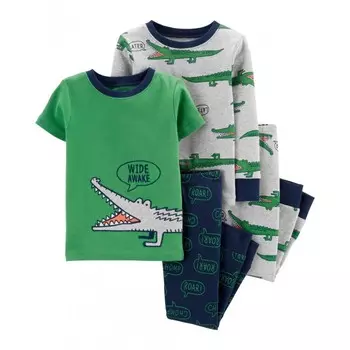 Carter's Пижама для мальчика с крокодилами (4 предмета)