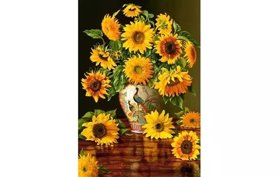 Castorland Пазлы Подсолнухи в вазе