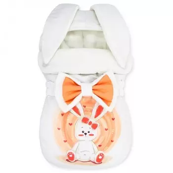 CherryMom Конверт на выписку Зайка в Сердечках (флис)