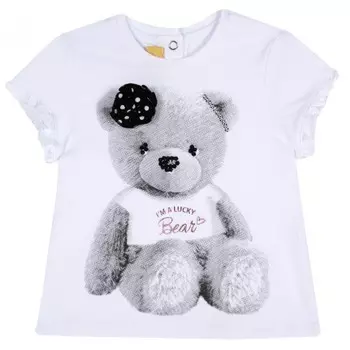 Chicco Футболка для девочки Плюшевый мишка