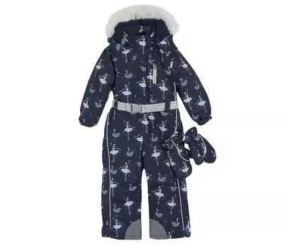 Chicco Комбинезон для девочек утепленный Лебеди 090969460