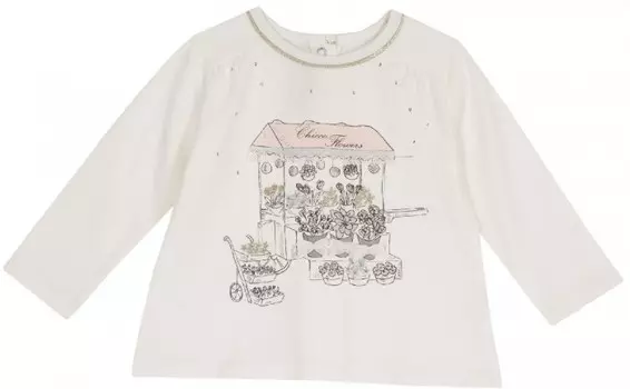 Chicco Лонгслив для девочки Цветочный киоск
