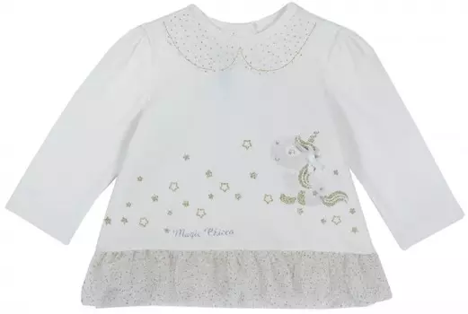 Chicco Лонгслив для девочки Единорог
