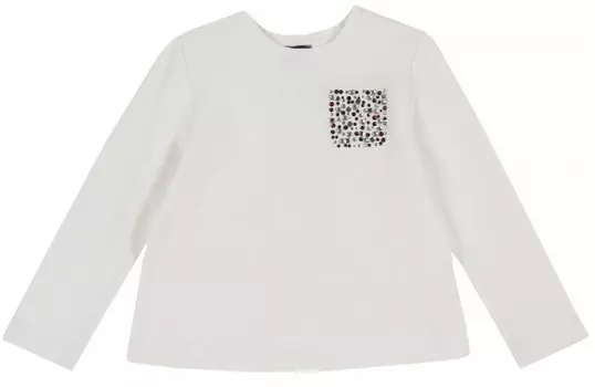 Chicco Лонгслив для девочки Кармашек из страз
