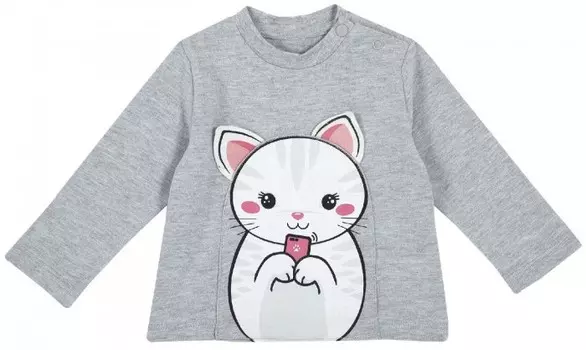Chicco Лонгслив для девочки Котенок