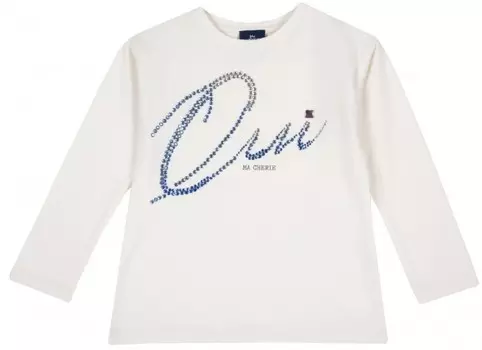 Chicco Лонгслив для девочки Стразы