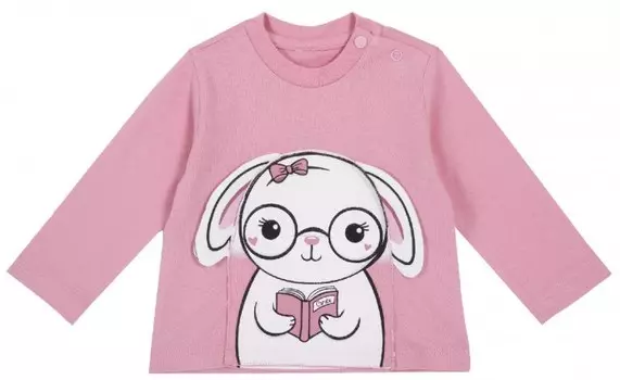 Chicco Лонгслив для девочки Зайка