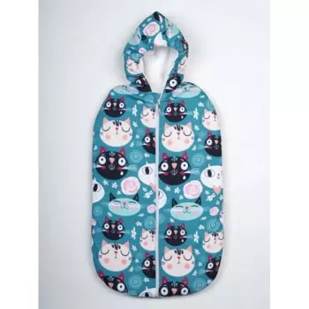 Clapsy Конверт-кокон на молнии Кошечки