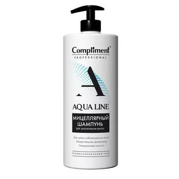 Compliment Professional Aqua Line Мицеллярный шампунь для увлажнения волос 1000 мл