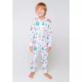 Crockid Комбинезон для мальчика Новогодние ленивцы