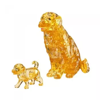 Crystal Puzzle 3D головоломка Два лабрадора (44 детали)